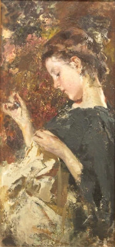 Giovane ragazza la lavoro - Suter Art Gallery